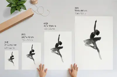 Décoration murale silhouette élégante d'une danseuse pleine de dynamisme