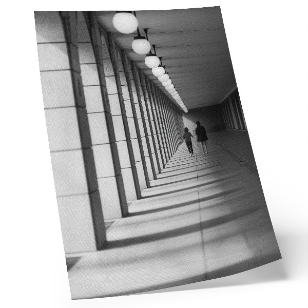 Impression sur toile L'architecture moderne, les longues ombres, la symétrie