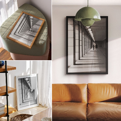 Impression sur toile L'architecture moderne, les longues ombres, la symétrie
