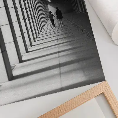 Impression sur toile l'architecture moderne avec ses longues ombres et sa symétrie