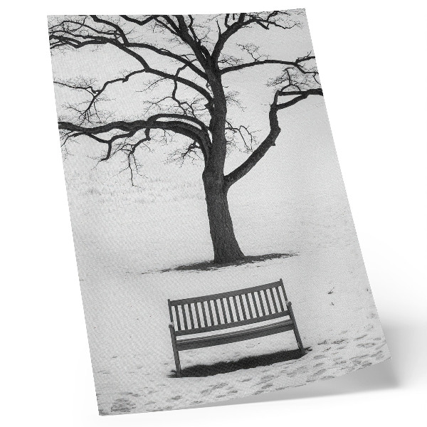 Décoration murale Paysage minimaliste avec un arbre et un banc