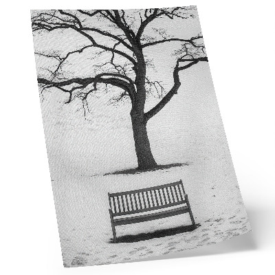 Décoration murale Paysage minimaliste avec un arbre et un banc