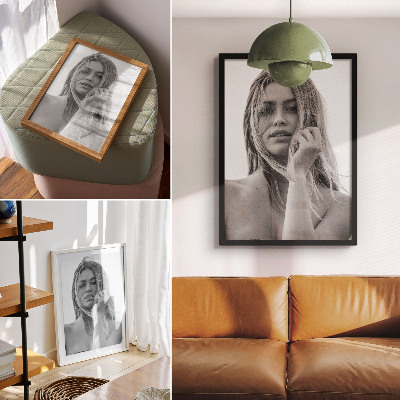 Impression sur toile Portrait d'une femme pleine d'émotions
