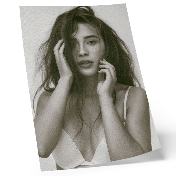 Affiche décorative Portrait élégant en noir et blanc