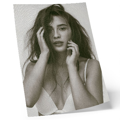 Affiche décorative Portrait élégant en noir et blanc