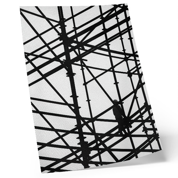 Impression sur toile Lignes contrastées, fond clair, structure, modernité