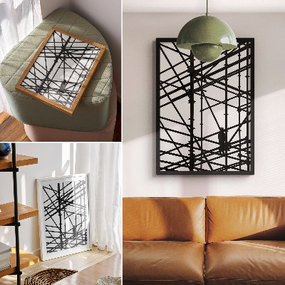 Impression sur toile Lignes contrastées, fond clair, structure, modernité