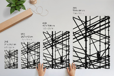 Impression sur toile Lignes contrastées, fond clair, structure, modernité