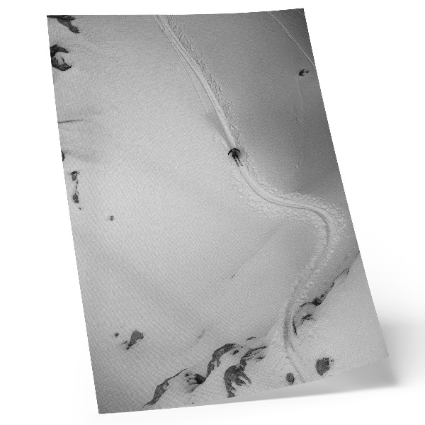 Impression sur toile Géométrie de mouvement parfaite, dynamique sportive, scène hivernale