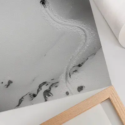 Impression sur toile géométrie de mouvement parfaite avec dynamique sportive dans une scène hivernale