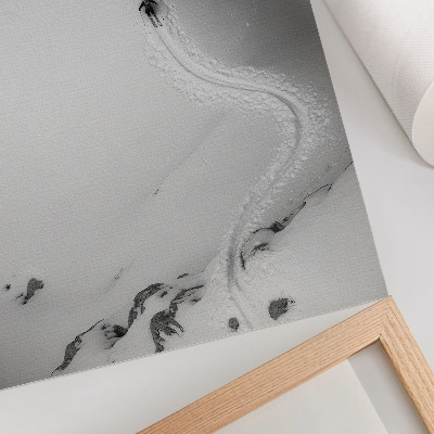 Impression sur toile Géométrie de mouvement parfaite, dynamique sportive, scène hivernale