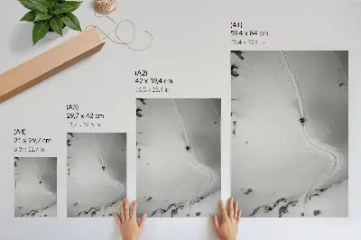 Impression sur toile géométrie de mouvement parfaite avec dynamique sportive dans une scène hivernale