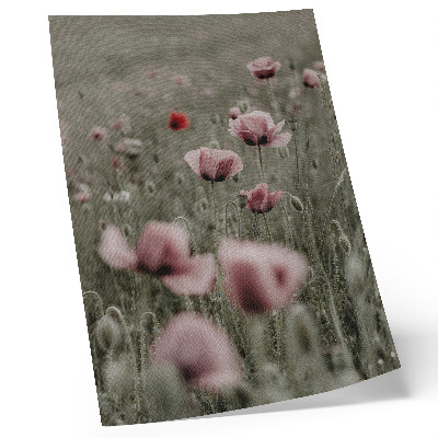 Impression sur toile Coquelicots pastel, ambiance romantique, fleurs subtiles