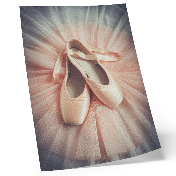 Décoration murale Ballerines sur une jupe en tulle rose, harmonie et élégance