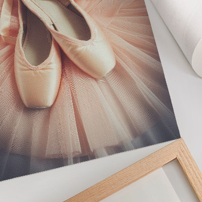 Décoration murale Ballerines sur une jupe en tulle rose, harmonie et élégance