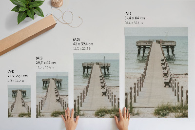 Décoration murale Une jetée minimaliste s'avançant directement dans la mer
