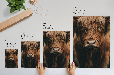 Impression sur toile Portrait animalier, fourrure, ambiance rustique, détail