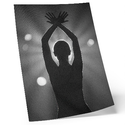 Décoration murale Une silhouette nette se détachant sur les rayons de lumière