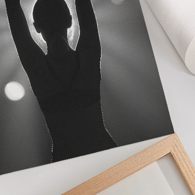 Décoration murale Une silhouette nette se détachant sur les rayons de lumière
