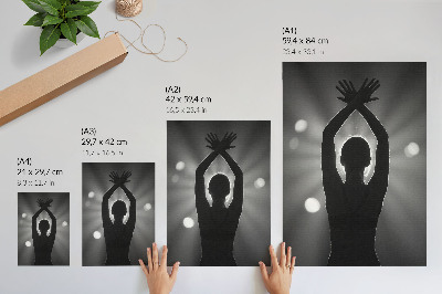 Décoration murale Une silhouette nette se détachant sur les rayons de lumière