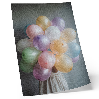 Impression sur toile Ballons pastel sur fond gris