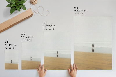 Affiche décorative Minimalisme, paix, solitude, plage, réflexion, eau