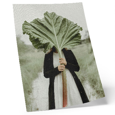Impression sur toile Le mystère de la nature : feuille et figure