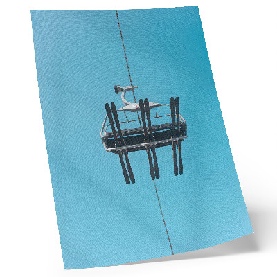 Affiche décorative Téléphérique sur fond de ciel bleu