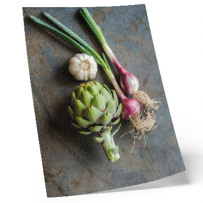 Décoration murale Une composition de légumes rustique, charmante et fraîche