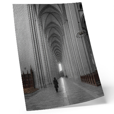 Impression sur toile Architecture gothique avec des colonnes majestueuses