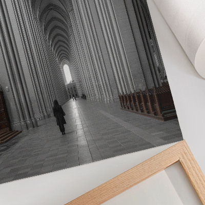 Impression sur toile Architecture gothique avec des colonnes majestueuses