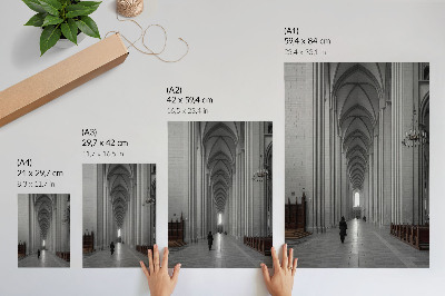 Impression sur toile Architecture gothique avec des colonnes majestueuses