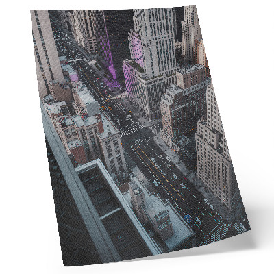 Impression sur toile Gratte-ciel modernes dans les rues de New York