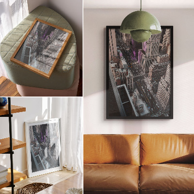 Impression sur toile Gratte-ciel modernes dans les rues de New York