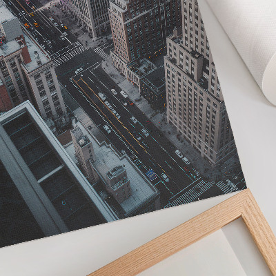 Impression sur toile Gratte-ciel modernes dans les rues de New York