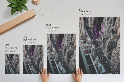 Impression sur toile Gratte-ciel modernes dans les rues de New York