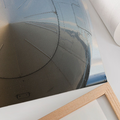 Affiche décorative Gros plan sur un avion élégant aux détails métalliques