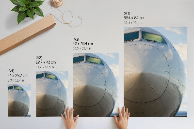 Affiche décorative Gros plan sur un avion élégant aux détails métalliques
