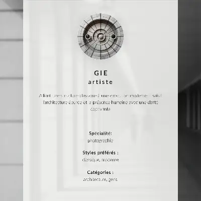 Affiche décorative façade crème avec fenêtres noires et blanches au style classique