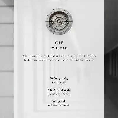 Affiche décorative façade crème avec fenêtres noires et blanches au style classique