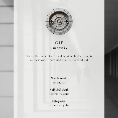 Affiche décorative façade crème avec fenêtres noires et blanches au style classique