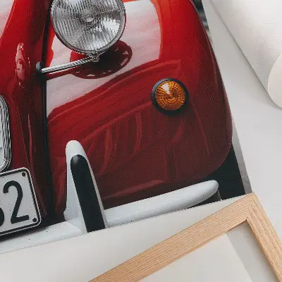 Impression sur toile voiture classique aux détails expressifs dans une ambiance rétro