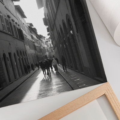 Affiche décorative Le charme monochrome d'une rue historique