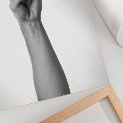 Décoration murale Geste minimaliste de la main en noir et blanc