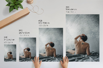 Impression sur toile Nu minimaliste dans des tons de gris
