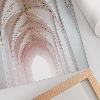 Impression sur toile Voûtes élégantes, arches, symétrie, espace lumineux