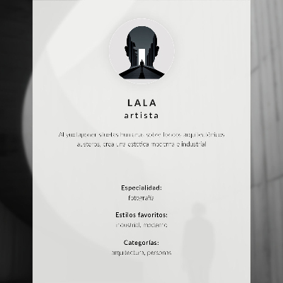 Décoration murale Architecture courbe, tons monochromes