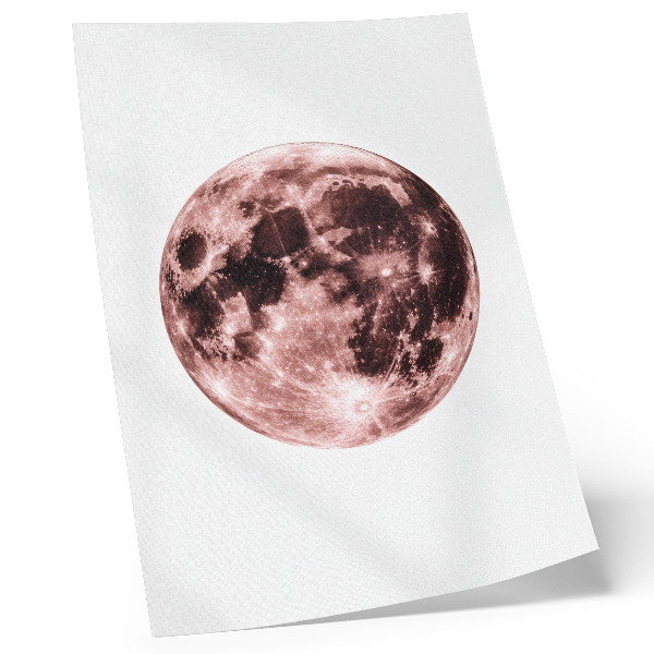 Affiche décorative Domination des teintes chaudes, détails de la lune