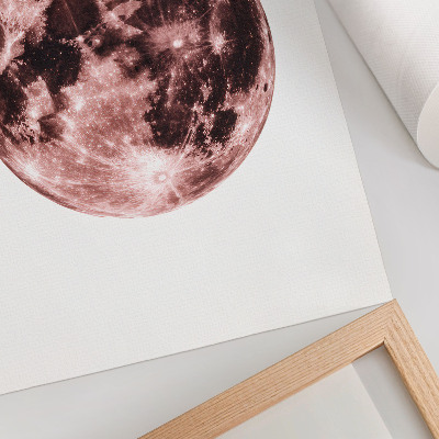 Affiche décorative Domination des teintes chaudes, détails de la lune
