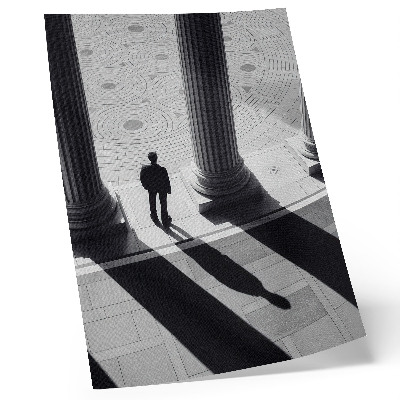 Impression sur toile ombres des colonnes d'architecture minimaliste